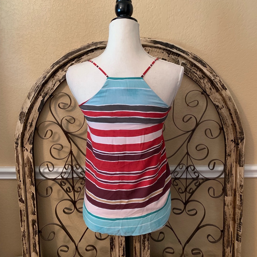 NWT LOFT Multicolor Striped Strappy Cami - Picture 3 of 3